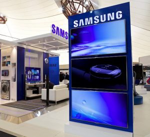 Samsung signage inside a mall
